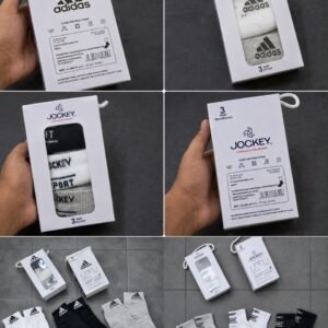 Adidas and Jockey Cotton Socks Pack of 6