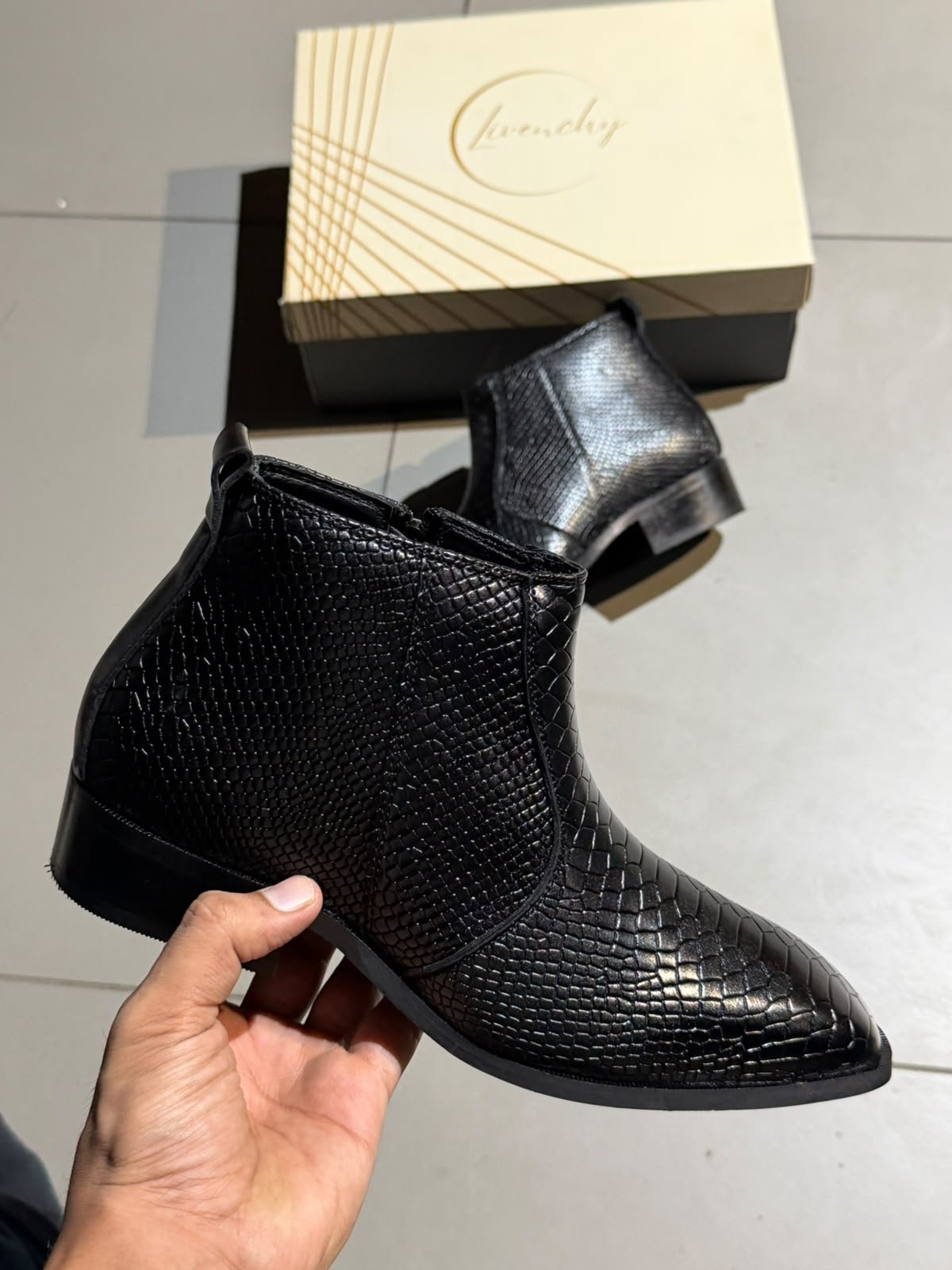 Chelsia Premium Woodsheet Black Belly Boots