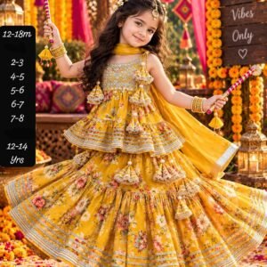 Premium Kids Ethnic Wear Floral Printed Lehenga Set