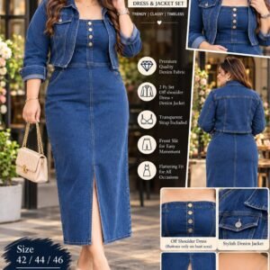 Denim Duo Dress & Jacket Set