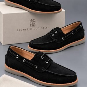 Brunello Cucinelli Suede Boat Shoes