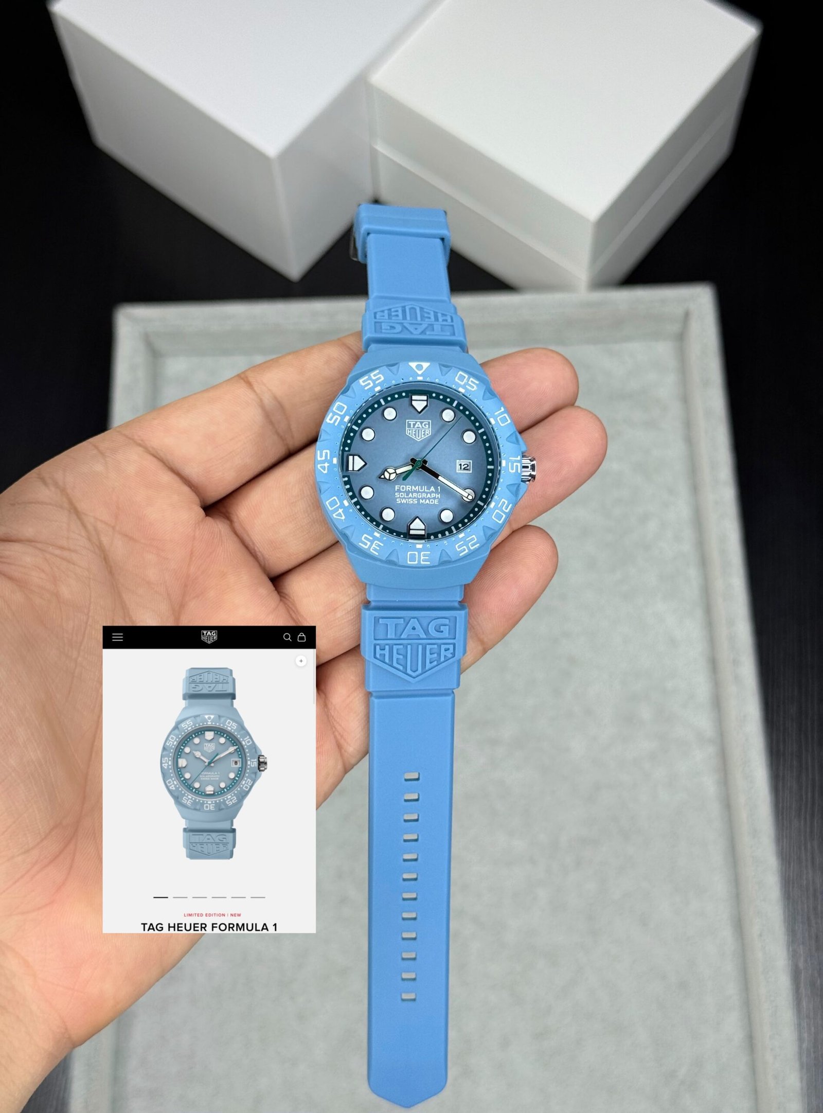 Tag Heuer Formula 1 Solargraph Pastel Blue Men's Watch