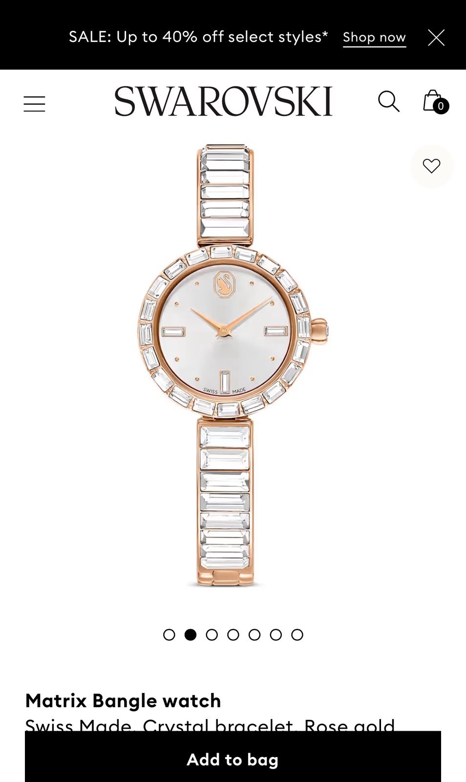 Swarovski Matrix Bangle Watch - Image 2
