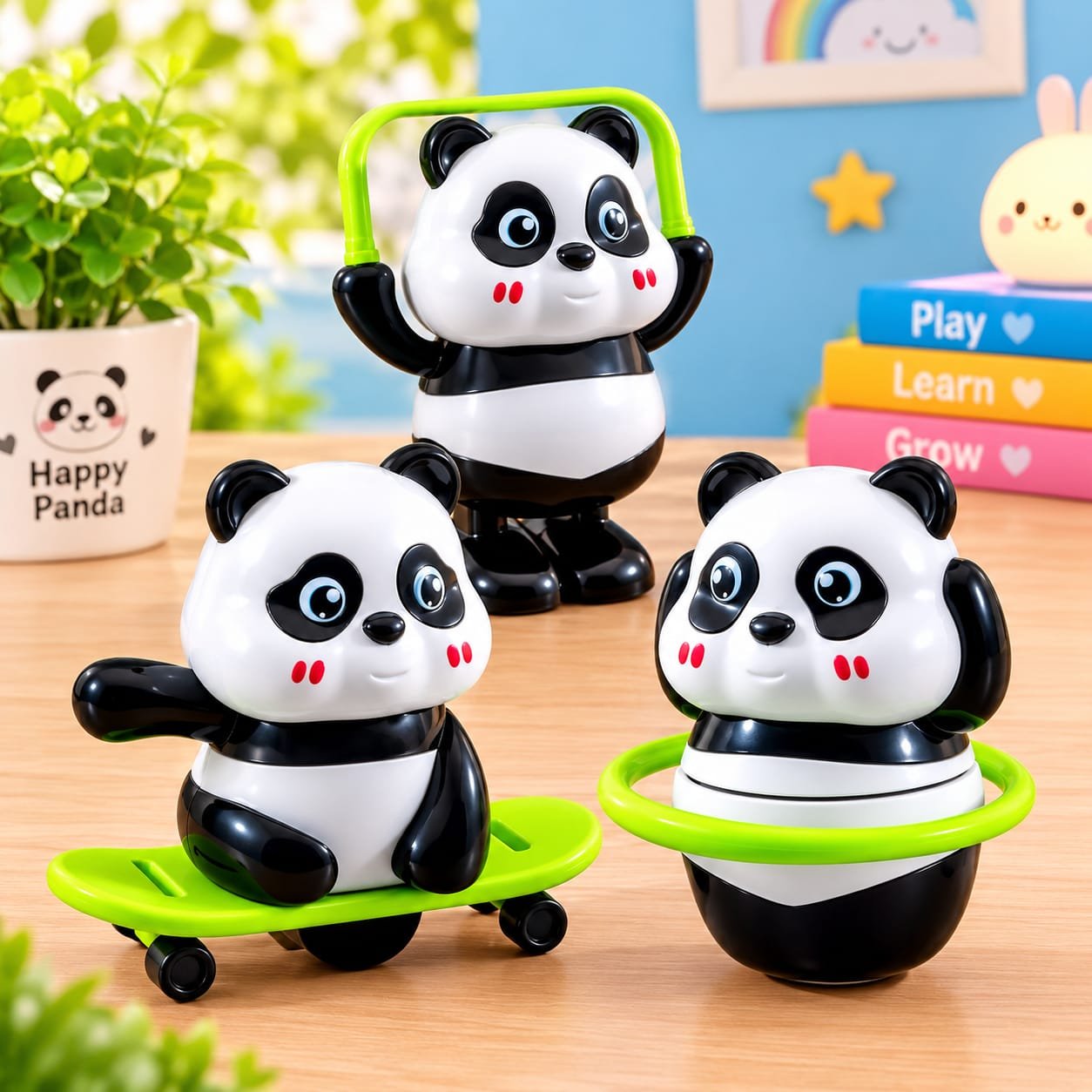 Cute Panda Ride and Wobble Toy